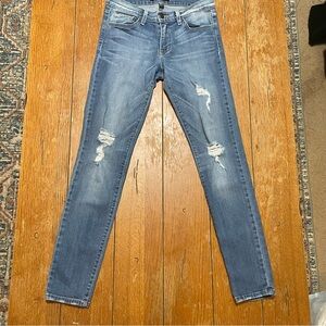 Flying Monkey Light Blue Distressed Skinny Jeans